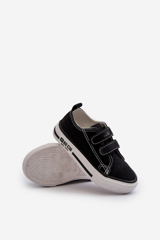 Calçado infantil de lazer com fechos adesivos Big Star LL374015 cor preta