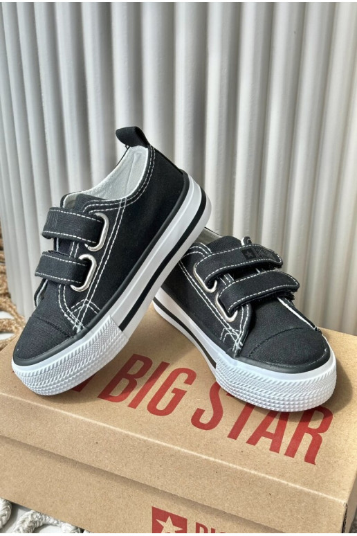 Calçado infantil de lazer com fechos adesivos Big Star LL374015 cor preta