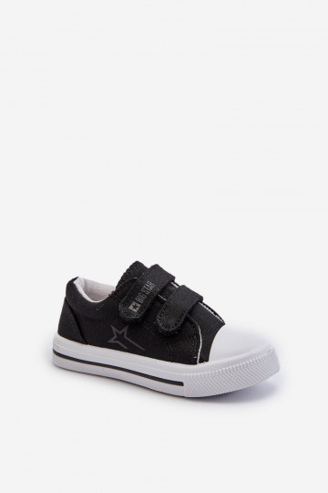 Calçado infantil de lazer com fechos adesivos Big Star NN374111 cor preta