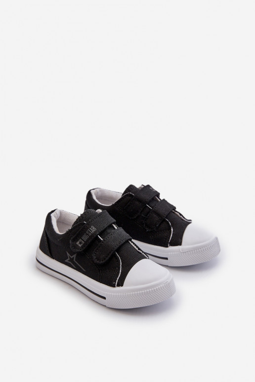 Calçado infantil de lazer com fechos adesivos Big Star NN374111 cor preta