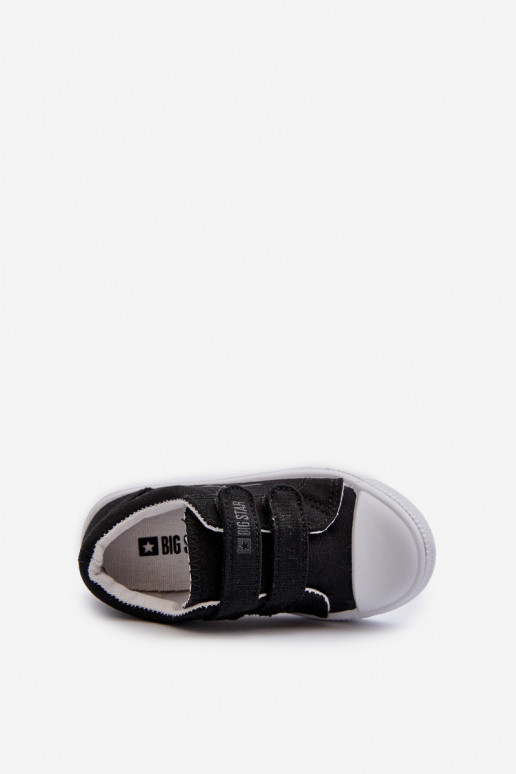 Calçado infantil de lazer com fechos adesivos Big Star NN374111 cor preta