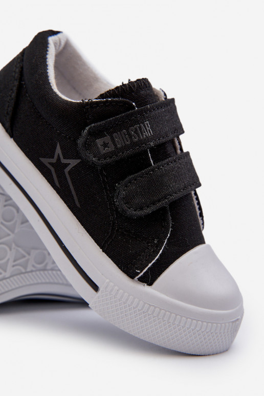 Calçado infantil de lazer com fechos adesivos Big Star NN374111 cor preta