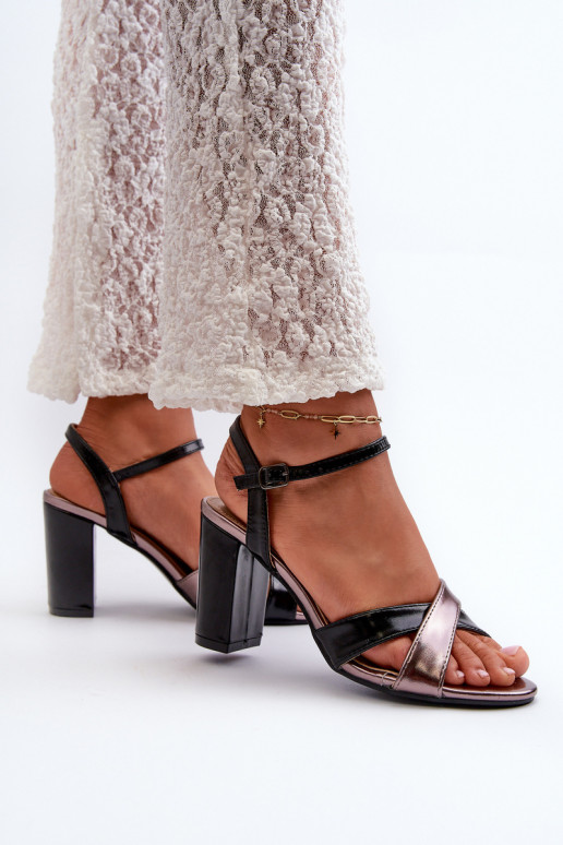 Eko Oda Sandálias elegantes de salto alto Record cor preta Abilica