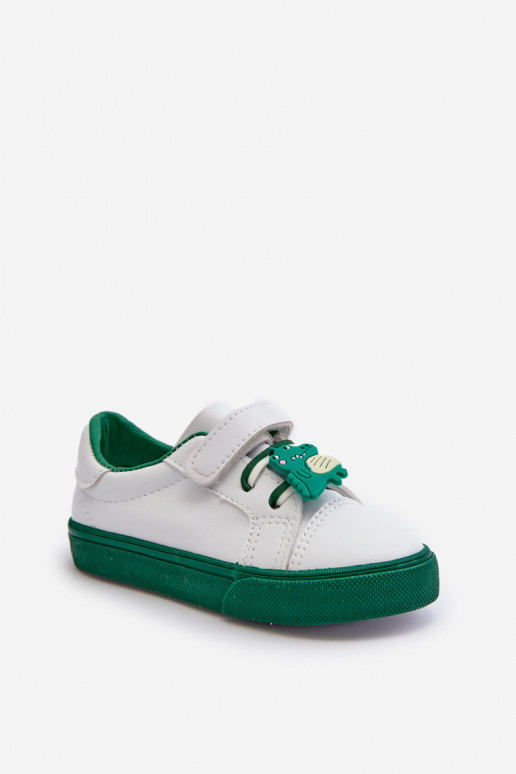 Tênis infantil calçado de lazer Z Przypinku Cor branco-verde Pennyn