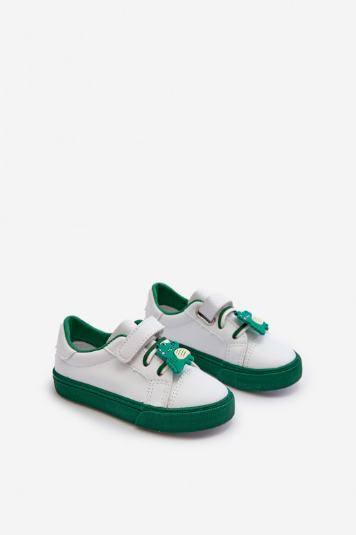 Tênis infantil calçado de lazer Z Przypinku Cor branco-verde Pennyn