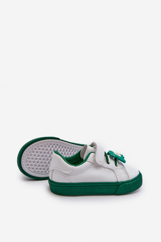 Tênis infantil calçado de lazer Z Przypinku Cor branco-verde Pennyn