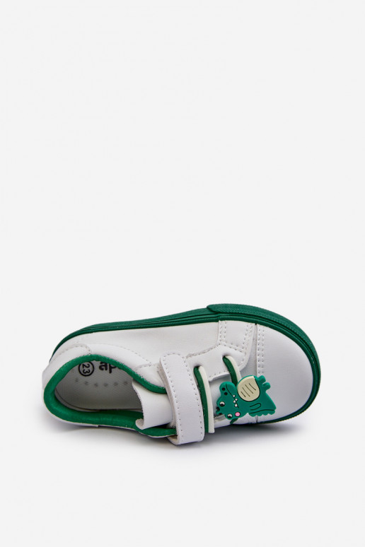 Tênis infantil calçado de lazer Z Przypinku Cor branco-verde Pennyn