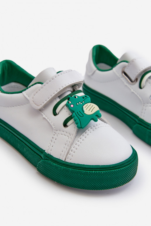Tênis infantil calçado de lazer Z Przypinku Cor branco-verde Pennyn
