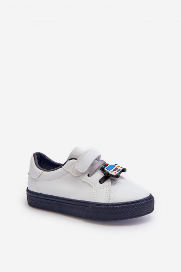 Tênis infantil calçado de lazer Z Przypinku Branco-azul escuro Pennyn