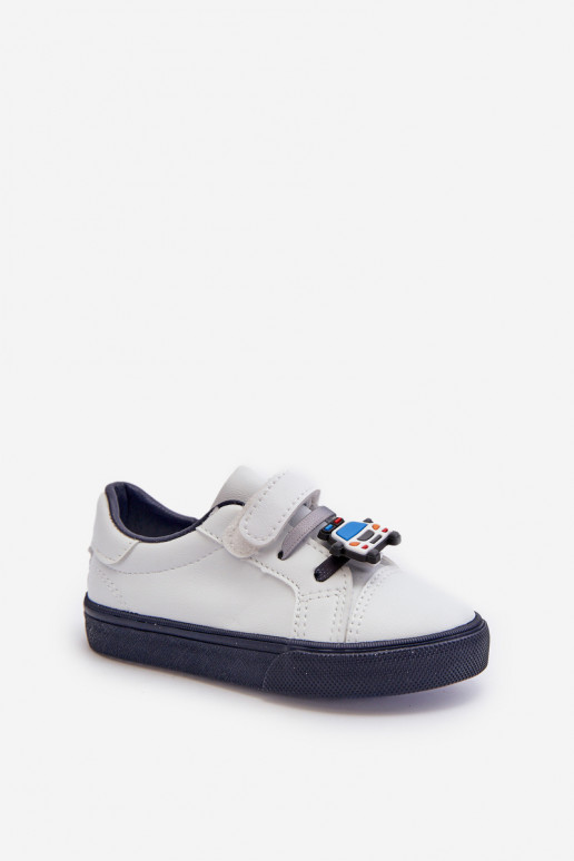 Tênis infantil calçado de lazer Z Przypinku Branco-azul escuro Pennyn
