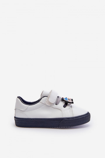 Tênis infantil calçado de lazer Z Przypinku Branco-azul escuro Pennyn 2