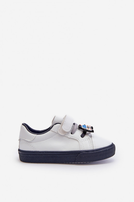 Tênis infantil calçado de lazer Z Przypinku Branco-azul escuro Pennyn