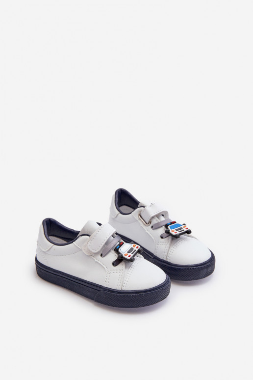 Tênis infantil calçado de lazer Z Przypinku Branco-azul escuro Pennyn