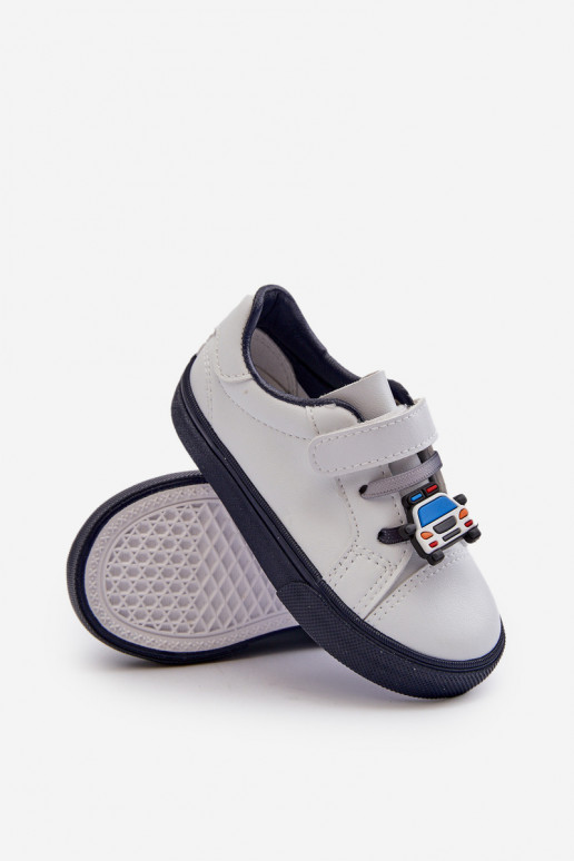 Tênis infantil calçado de lazer Z Przypinku Branco-azul escuro Pennyn