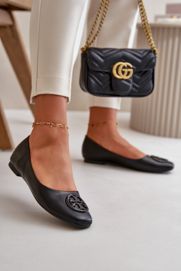 Bailarinas Feminino com enfeites Eko Pele cor preta Rhodike