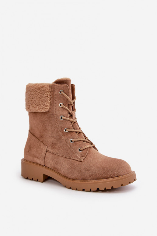 Botins de trabalho aquecidos femininos To the Castle cor marrom Mivael