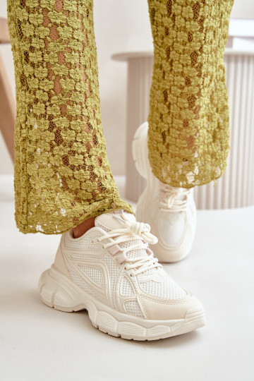 tênis À modalo de tênis Feminino bege Timoci 2