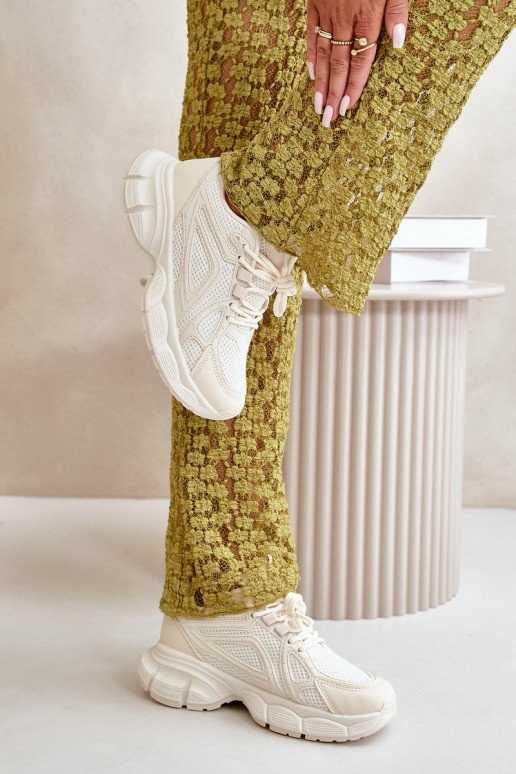 tênis À modalo de tênis Feminino bege Timoci