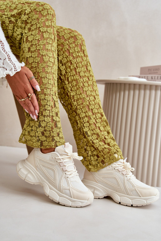 tênis À modalo de tênis Feminino bege Timoci