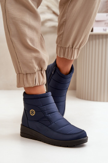 botas de neve femininas aquecidas azul escuro Helis 2