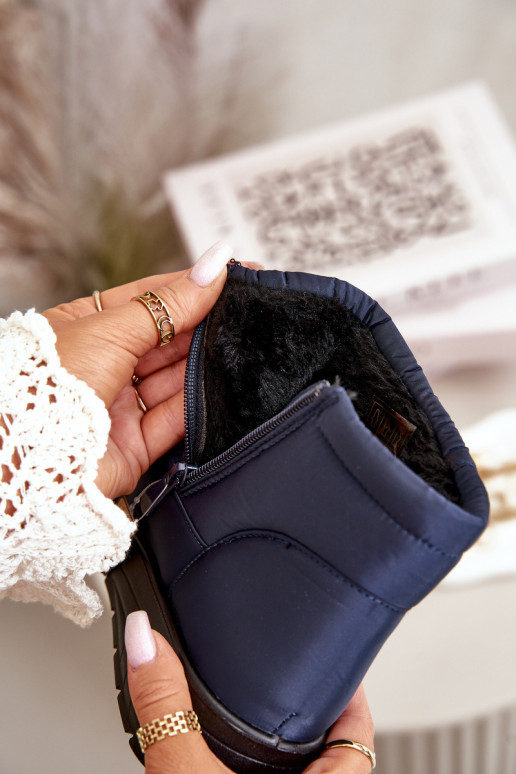 Botas de neve Feminino aquecimento azul escuro Helis Botas de neve Feminino aquecimento azul escuro Helis