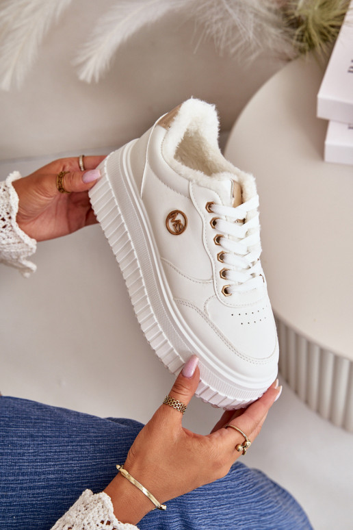 À modalo de tênis tênis Feminino aquecimento com solas maciças da moda cor branca Ardiela