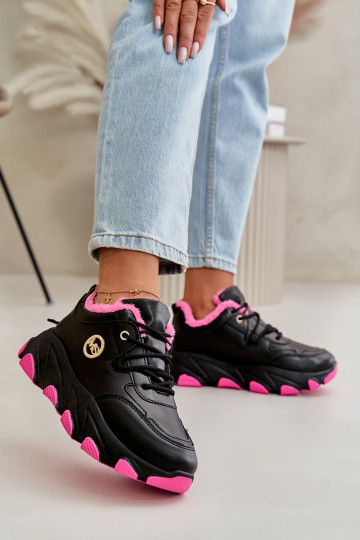 aquecimento tênis Feminino com atacadores com uma plataforma cor preta Bialoa