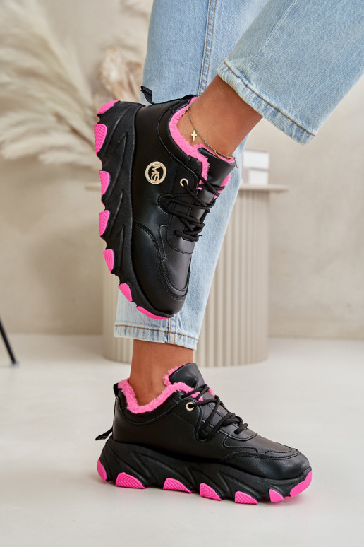 aquecimento tênis Feminino com atacadores com uma plataforma cor preta Bialoa aquecimento tênis Feminino com atacadores com uma plataforma cor preta Bialoa