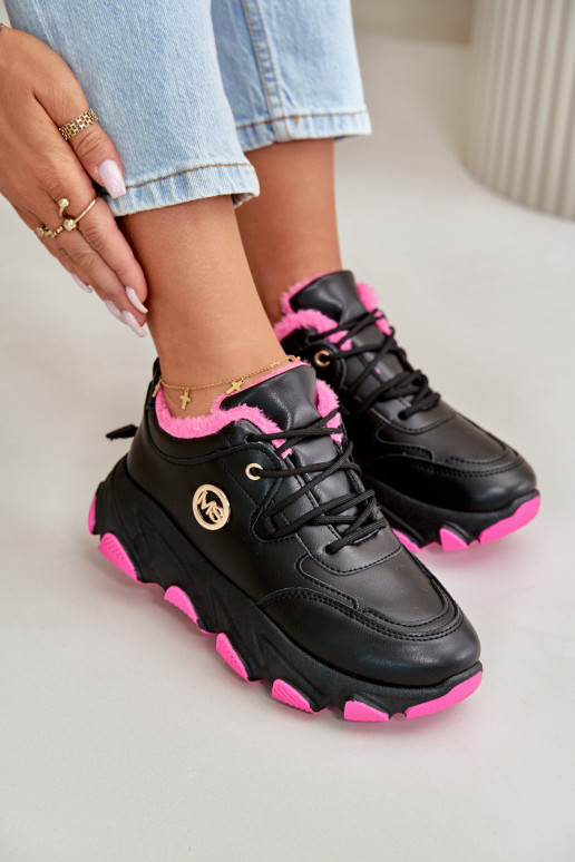 aquecimento tênis Feminino com atacadores com uma plataforma cor preta Bialoa aquecimento tênis Feminino com atacadores com uma plataforma cor preta Bialoa