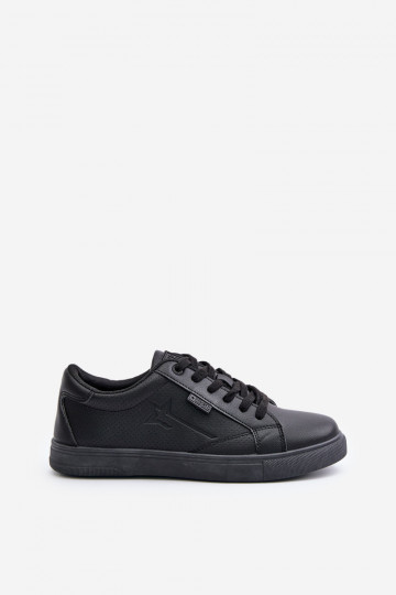 Sapatos casuais masculinos de couro ecológico Big Star OO174021 Hi-Poly System cor preta 2