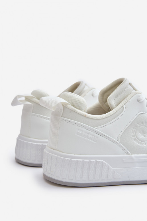 À modalo de tênis para homens de couro ecológico Big Star OO174003 cor branca