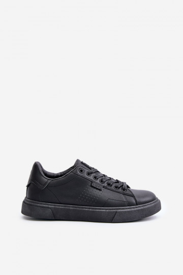 sapatos casuais À modalo de tênis para homens de couro ecológico Big Star OO174117 cor preta 2