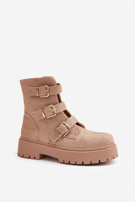 aquecimento Botas femininas Com decoração bege Ciascia aquecimento Botas femininas Com decoração bege Ciascia