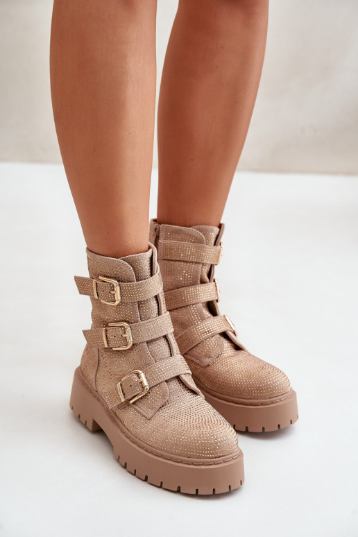 aquecimento Botas femininas Com decoração bege Ciascia aquecimento Botas femininas Com decoração bege Ciascia