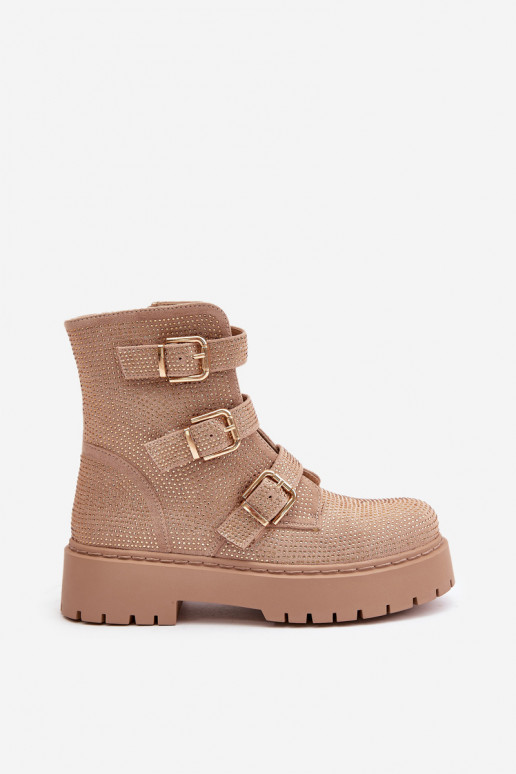 aquecimento Botas femininas Com decoração bege Ciascia aquecimento Botas femininas Com decoração bege Ciascia