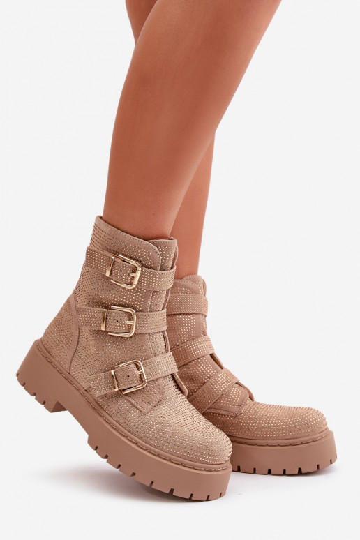 aquecimento Botas femininas Com decoração bege Ciascia aquecimento Botas femininas Com decoração bege Ciascia