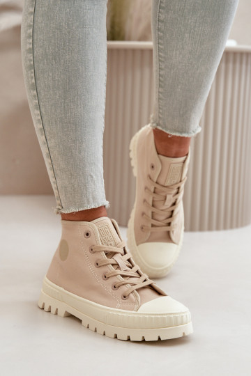 Sapatos de lazer com uma bota Por causa de Kubo Big Star OO274006 bege 2