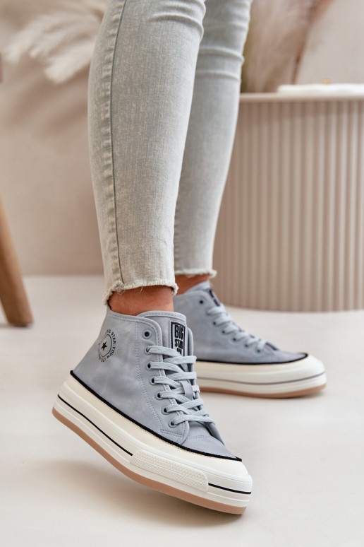 aquecimento Sapatos de lazer com uma plataforma Eko Pele Big Star OO274069 cor azul aquecimento Sapatos de lazer com uma plataforma Eko Pele Big Star OO274069 cor azul