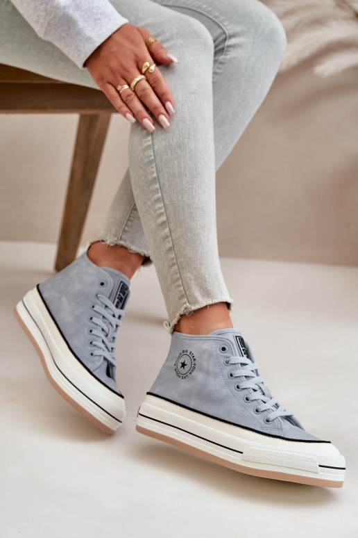 aquecimento Sapatos de lazer com uma plataforma Eko Pele Big Star OO274069 cor azul aquecimento Sapatos de lazer com uma plataforma Eko Pele Big Star OO274069 cor azul