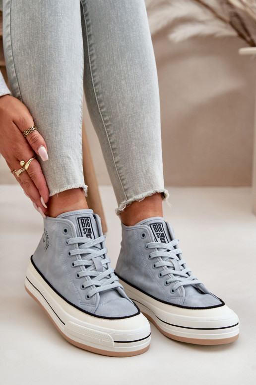 aquecimento Sapatos de lazer com uma plataforma Eko Pele Big Star OO274069 cor azul aquecimento Sapatos de lazer com uma plataforma Eko Pele Big Star OO274069 cor azul
