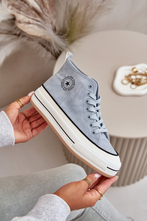aquecimento Sapatos de lazer com uma plataforma Eko Pele Big Star OO274069 cor azul aquecimento Sapatos de lazer com uma plataforma Eko Pele Big Star OO274069 cor azul