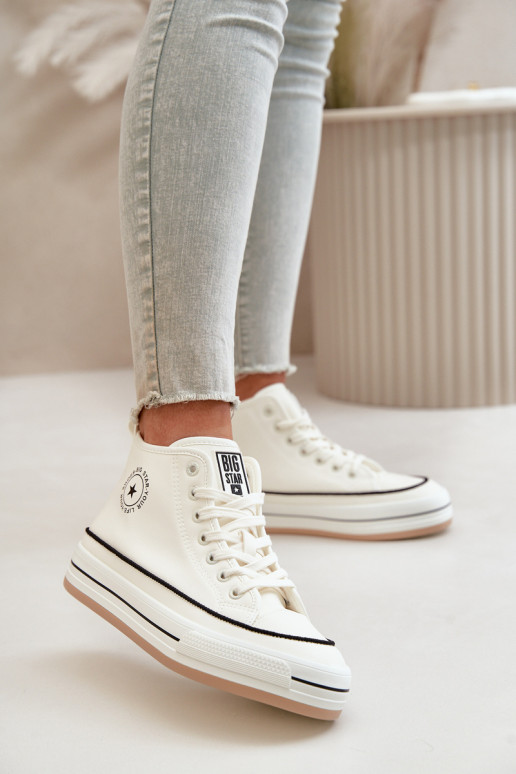 aquecimento Sapatos de lazer com uma plataforma Eko Pele Big Star OO274061 cor branca aquecimento Sapatos de lazer com uma plataforma Eko Pele Big Star OO274061 cor branca