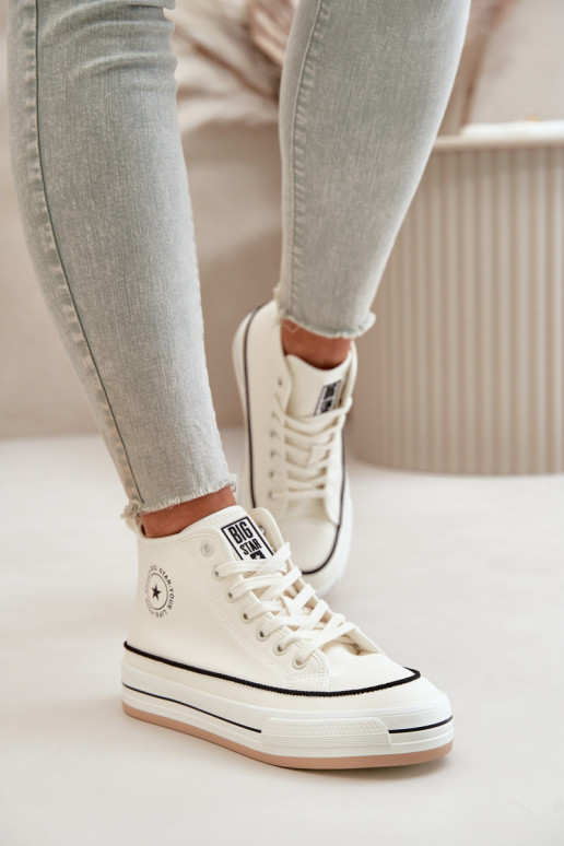 aquecimento Sapatos de lazer com uma plataforma Eko Pele Big Star OO274061 cor branca aquecimento Sapatos de lazer com uma plataforma Eko Pele Big Star OO274061 cor branca