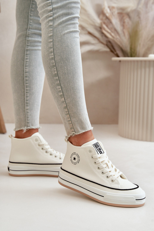 aquecimento Sapatos de lazer com uma plataforma Eko Pele Big Star OO274061 cor branca aquecimento Sapatos de lazer com uma plataforma Eko Pele Big Star OO274061 cor branca