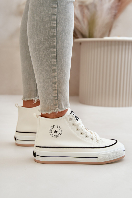 aquecimento Sapatos de lazer com uma plataforma Eko Pele Big Star OO274061 cor branca aquecimento Sapatos de lazer com uma plataforma Eko Pele Big Star OO274061 cor branca