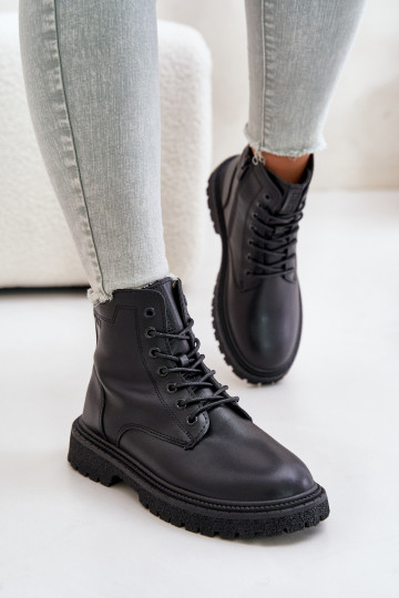 aquecimento Botins de trabalho Feminino OO274A126 cor preta 2