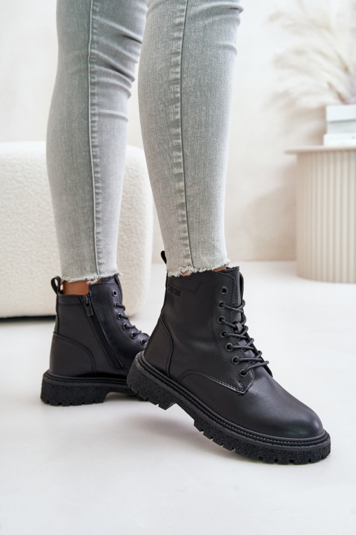 aquecimento Botins de trabalho Feminino OO274A126 cor preta