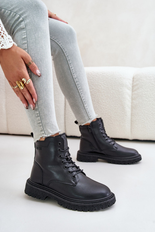 aquecimento Botins de trabalho Feminino OO274A126 cor preta