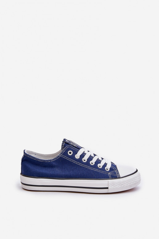 Sapatos de lazer modelo clássico feminino na cor azul escuro Ecoma