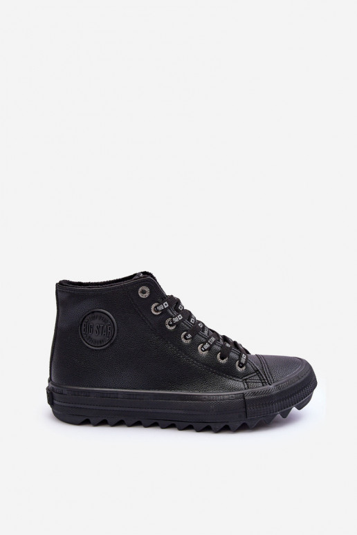 Sapatos de lazer Big Star Alto aquecimento cor preta EE274110 Sapatos de lazer Big Star Alto aquecimento cor preta EE274110
